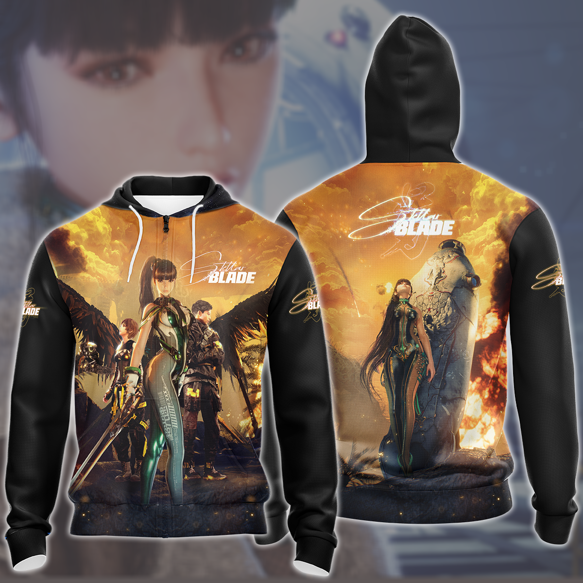 Stellar Blade Video Game All Over Printed T-shirt Tank Top Zip Hoodie Pullover Hoodie Hawaiian Shirt Beach Shorts Joggers Zip Hoodie S