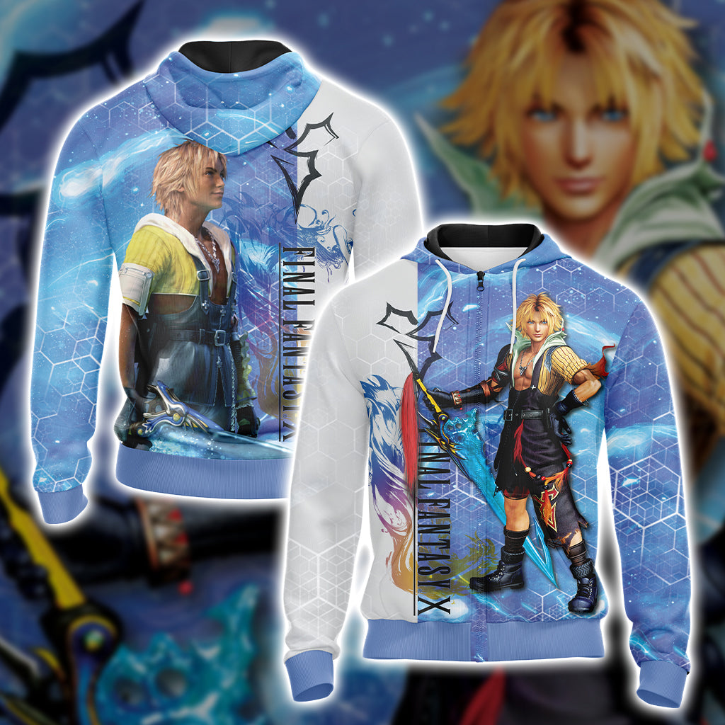 Final Fantasy X - Tidus New Unisex Zip Up Hoodie T-shirt Hoodie Zip Hoodie S