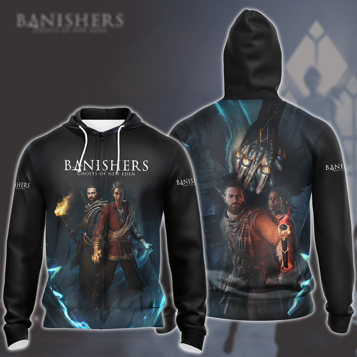 Banishers: Ghosts of New Eden Video Game All Over Printed T-shirt Tank Top Zip Hoodie Pullover Hoodie Hawaiian Shirt Beach Shorts Joggers Zip Hoodie S
