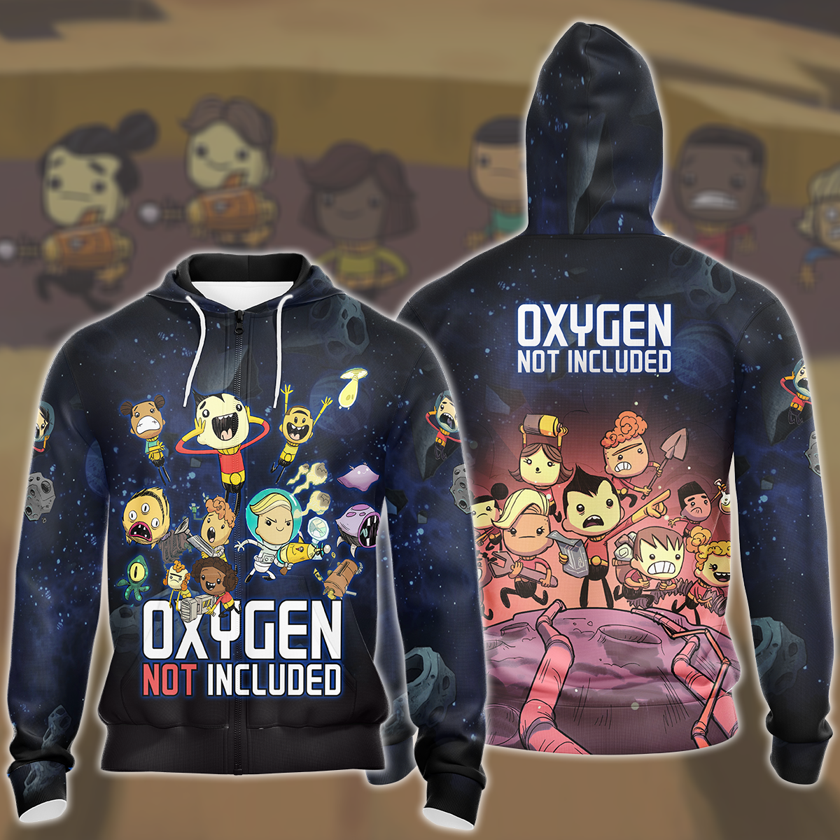 Oxygen not Included Video Game All Over Printed T-shirt Tank Top Zip Hoodie Pullover Hoodie Hawaiian Shirt Beach Shorts Joggers Zip Hoodie S