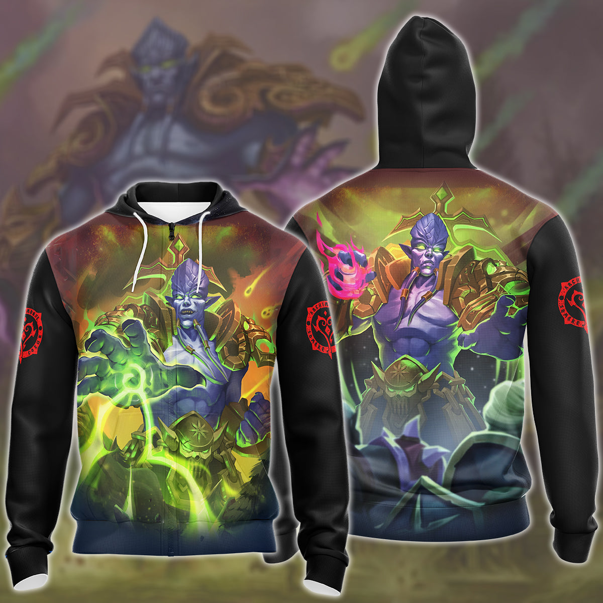 World Of Warcraft Archimonde Video Game All Over Printed T-shirt Tank Top Zip Hoodie Pullover Hoodie Hawaiian Shirt Beach Shorts Joggers Zip Hoodie S