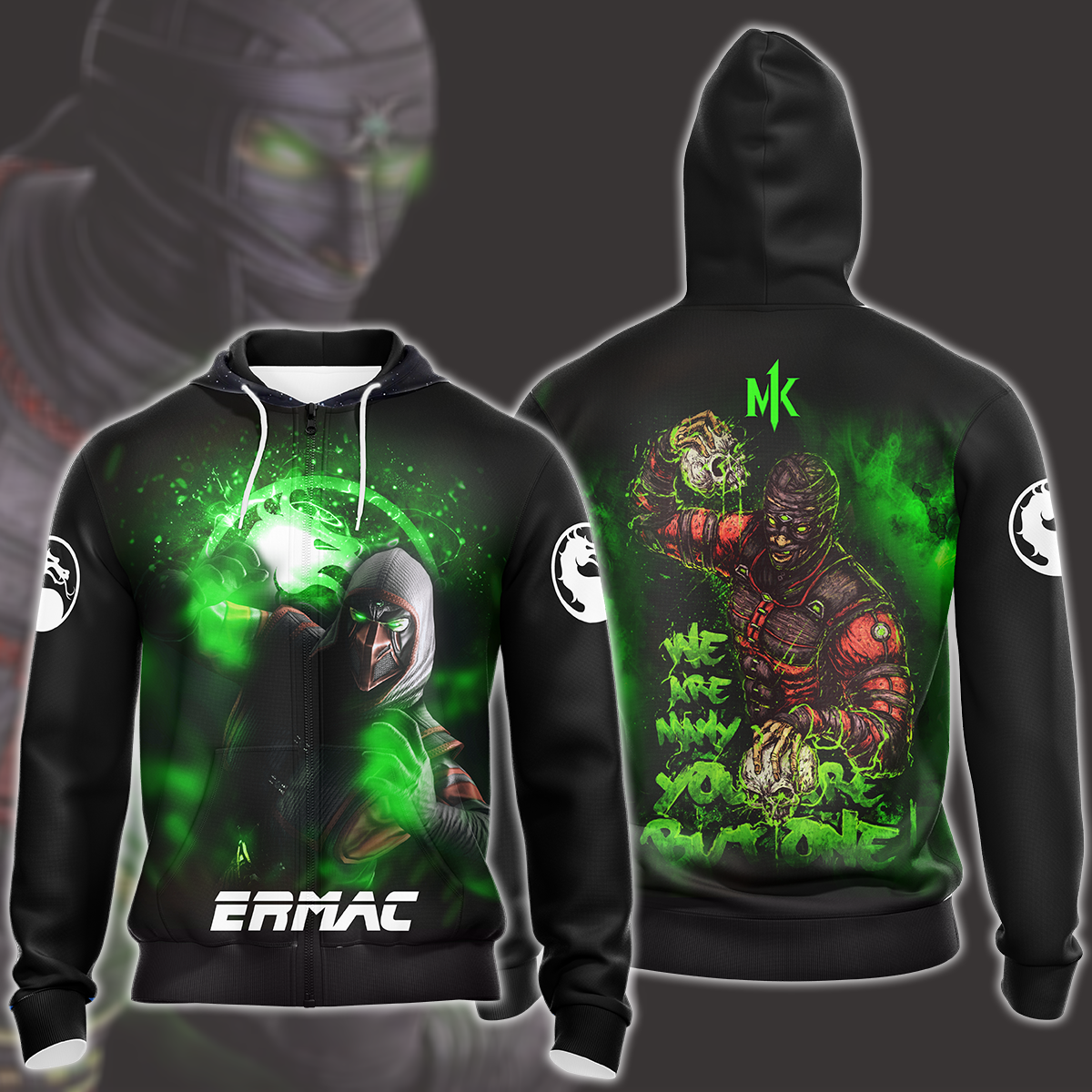 Mortal Kombat Ermac Video Game All Over Printed T-shirt Tank Top Zip Hoodie Pullover Hoodie Hawaiian Shirt Beach Shorts Joggers