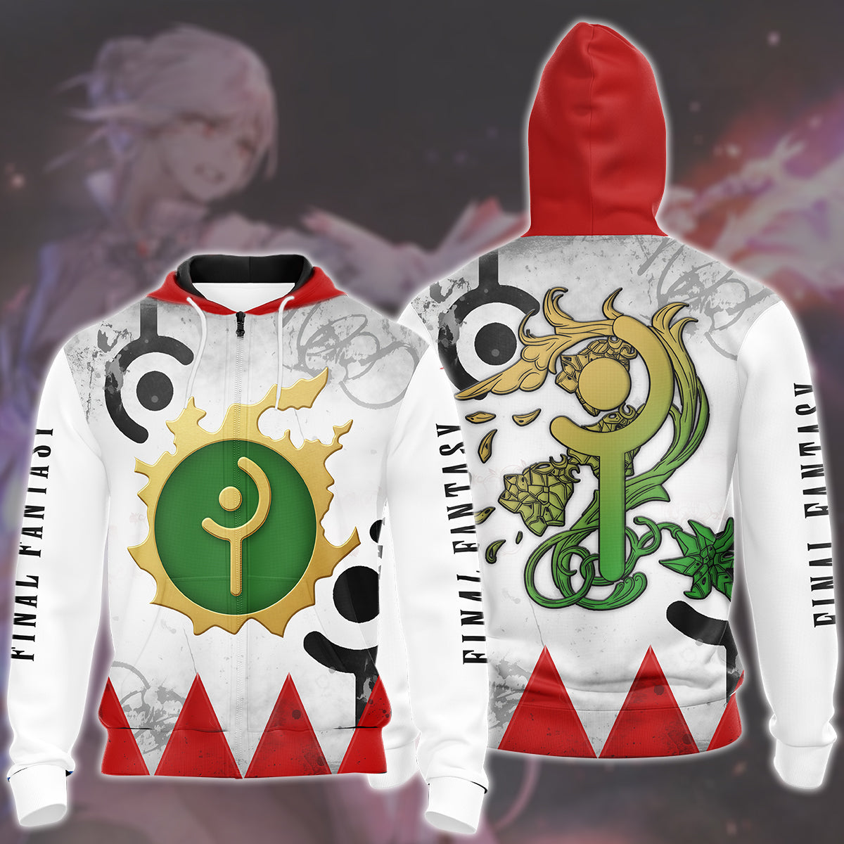 Final Fantasy White Mage Video Game All Over Printed T-shirt Tank Top Zip Hoodie Pullover Hoodie Hawaiian Shirt Beach Shorts Joggers Zip Hoodie S