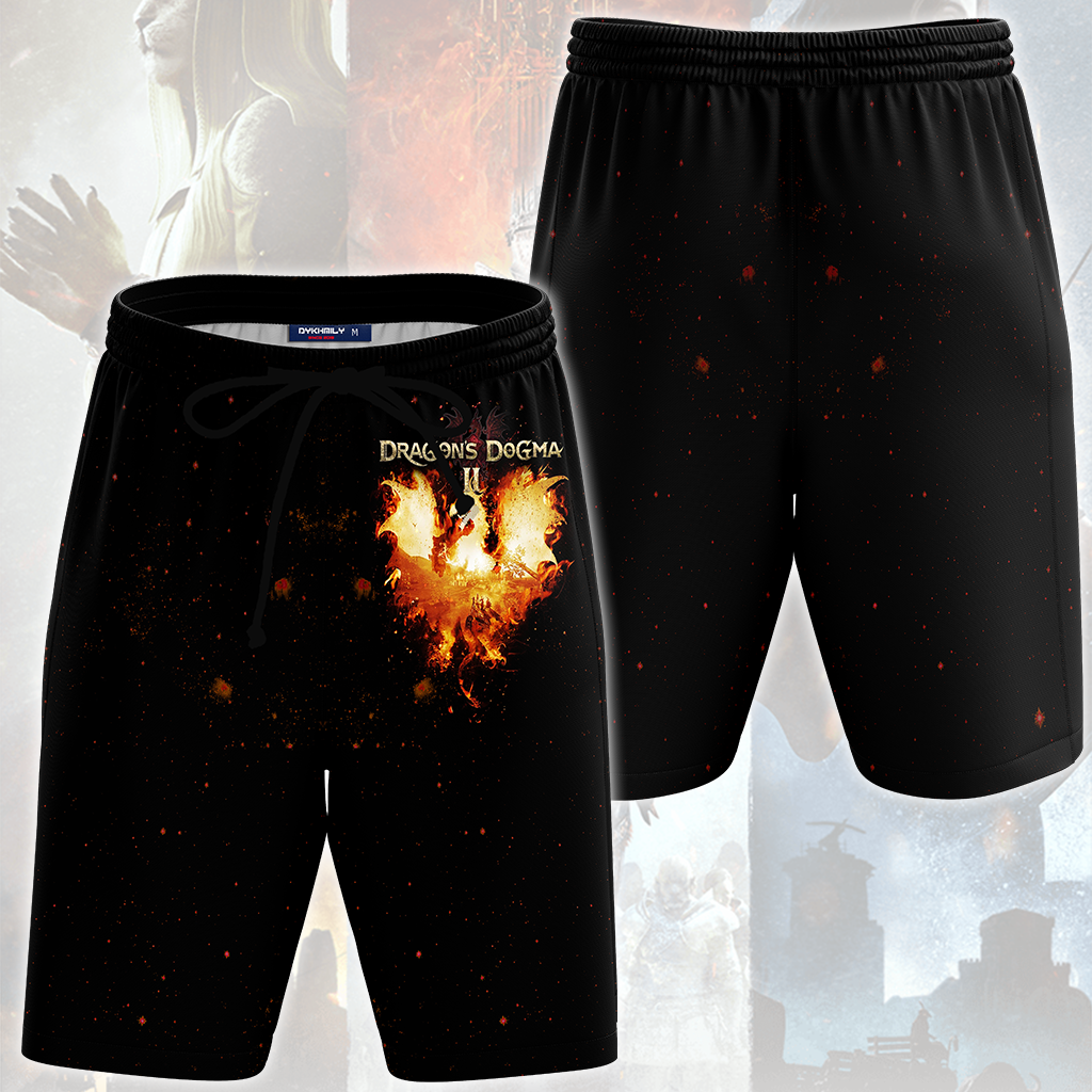 Dragon’s Dogma II Video Game All Over Printed T-shirt Tank Top Zip Hoodie Pullover Hoodie Hawaiian Shirt Beach Shorts Joggers Beach Shorts S