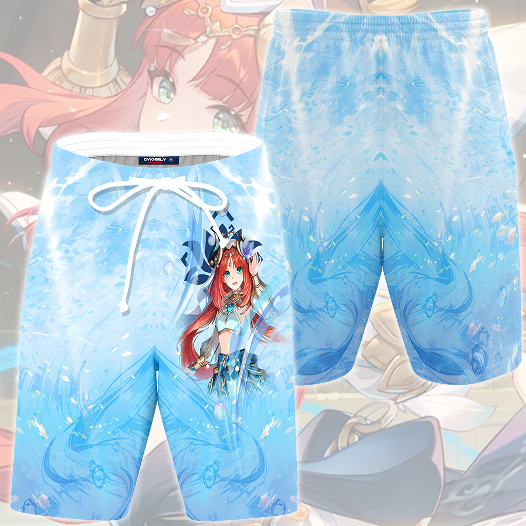 Genshin Impact Nilou Video Game All Over Printed T-shirt Tank Top Zip Hoodie Pullover Hoodie Hawaiian Shirt Beach Shorts Joggers Beach Shorts S