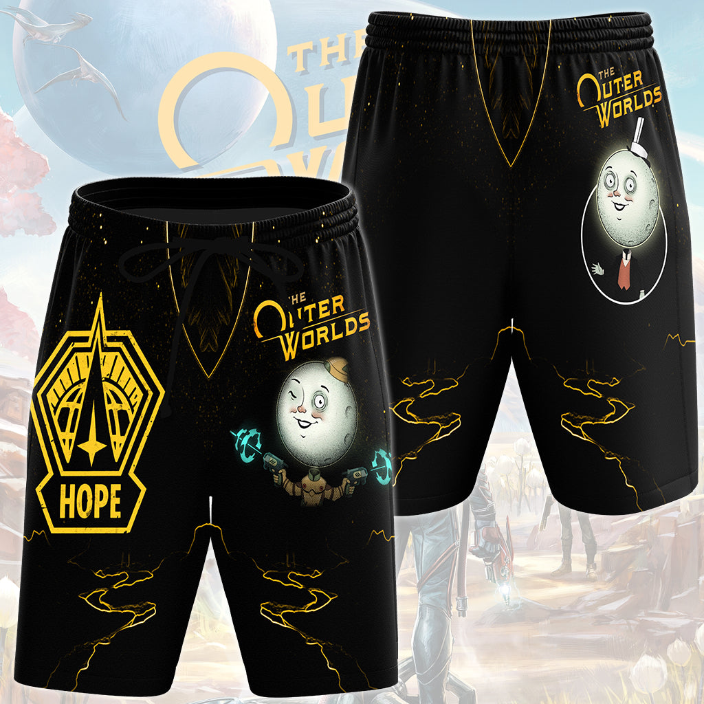 The Outer Worlds Video Game All Over Printed T-shirt Tank Top Zip Hoodie Pullover Hoodie Hawaiian Shirt Beach Shorts Joggers Beach Shorts S