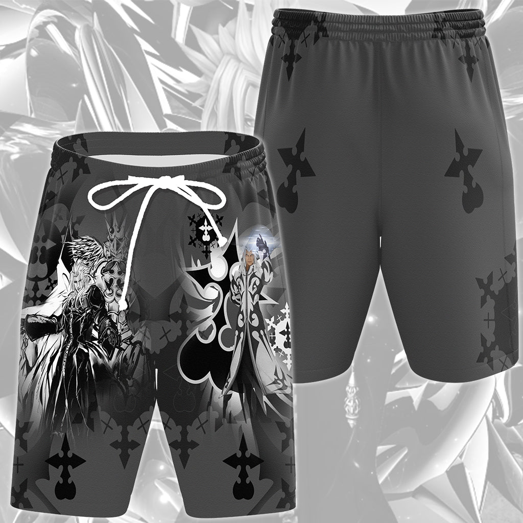 Kingdom Hearts Xemnas Video Game All Over Printed T-shirt Tank Top Zip Hoodie Pullover Hoodie Hawaiian Shirt Beach Shorts Joggers Beach Shorts S