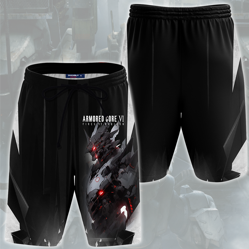 Armored Core VI: Fires of Rubicon Video Game All Over Printed T-shirt Tank Top Zip Hoodie Pullover Hoodie Hawaiian Shirt Beach Shorts Joggers Beach Shorts S