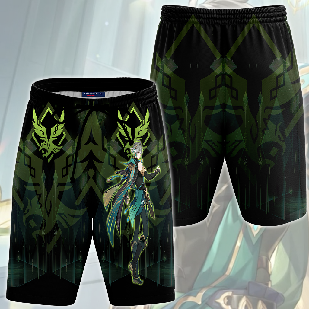 Genshin Impact Alhaitham Video Game All Over Printed T-shirt Tank Top Zip Hoodie Pullover Hoodie Hawaiian Shirt Beach Shorts Joggers Beach Shorts S