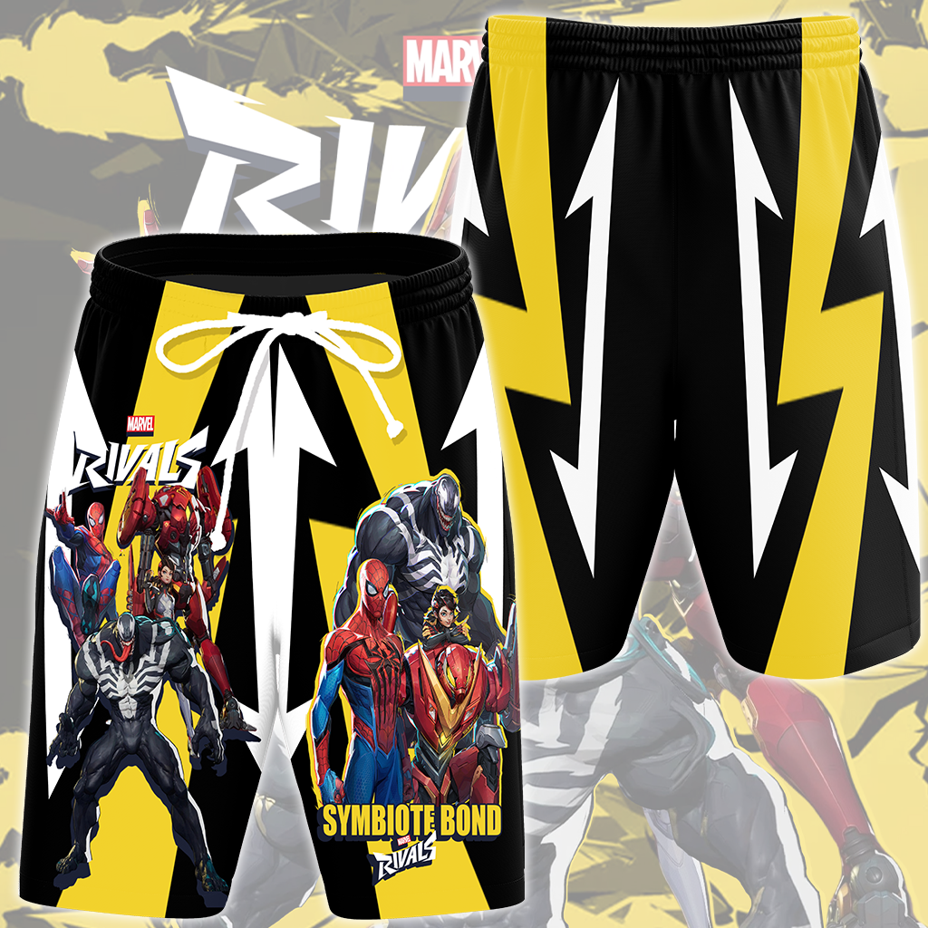 Marvel Rivals - Symbiote Bond Video Game All Over Printed T-shirt Tank Top Zip Hoodie Pullover Hoodie Hawaiian Shirt Beach Shorts Joggers Beach Shorts S
