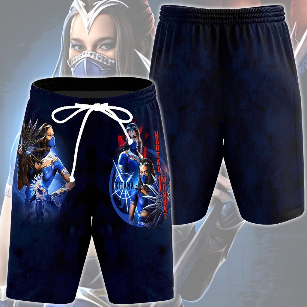 Mortal Kombat Kitana Video Game All Over Printed T-shirt Tank Top Zip Hoodie Pullover Hoodie Hawaiian Shirt Beach Shorts Joggers Beach Shorts S