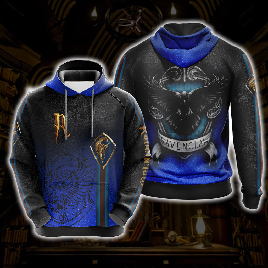 Harry Potter Hogwarts House Gryffindor Slytherin Ravenclaw Hufflepuff T-shirt Zip Hoodie Pullover Hoodie