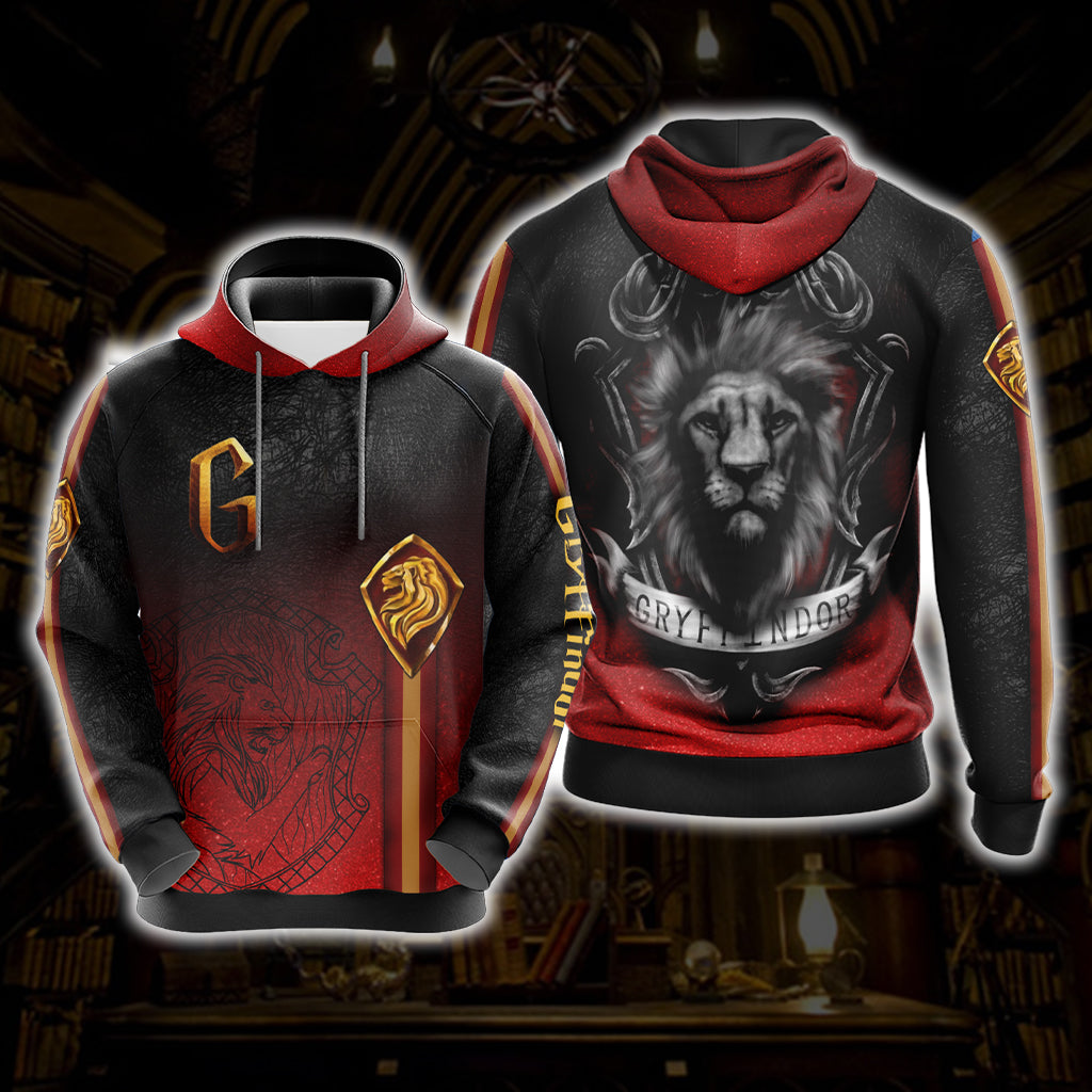 Harry Potter Hogwarts House Gryffindor Slytherin Ravenclaw Hufflepuff T-shirt Zip Hoodie Pullover Hoodie