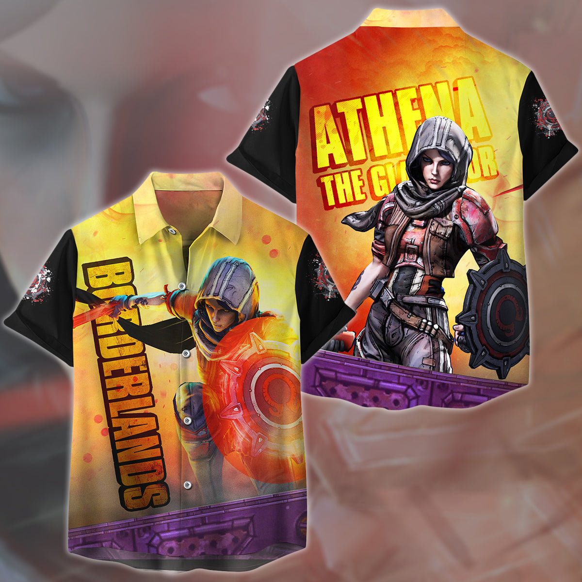 Borderlands Athena Video Game All Over Printed T-shirt Tank Top Zip Hoodie Pullover Hoodie Hawaiian Shirt Beach Shorts Joggers Hawaiian Shirt S