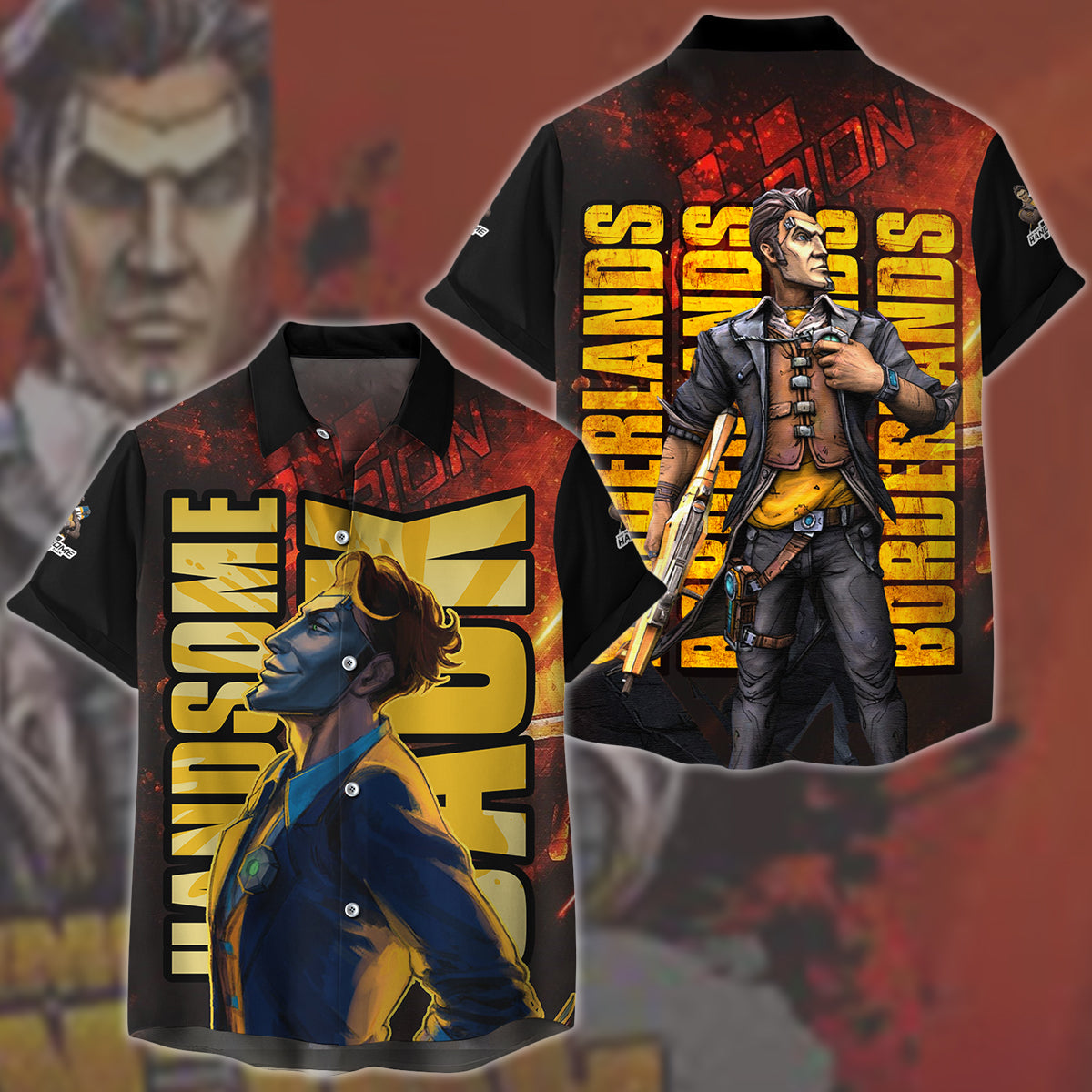 Borderlands Handsome Jack Video Game All Over Printed T-shirt Tank Top Zip Hoodie Pullover Hoodie Hawaiian Shirt Beach Shorts Joggers Hawaiian Shirt S