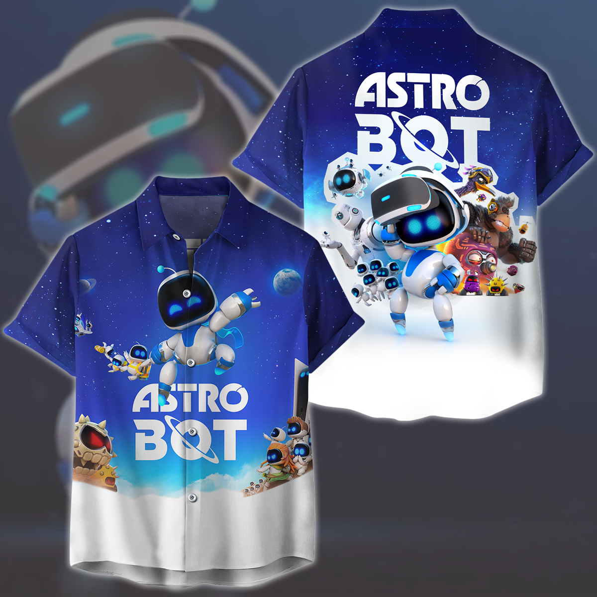 Astro Bot Video Game All Over Printed T-shirt Tank Top Zip Hoodie Pullover Hoodie Hawaiian Shirt Beach Shorts Joggers Hawaiian Shirt S