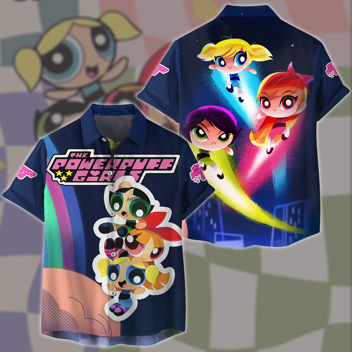 Powerpuff Girls TV Series All Over Printed T-shirt Tank Top Zip Hoodie Pullover Hoodie Hawaiian Shirt Beach Shorts Joggers Hawaiian Shirt S