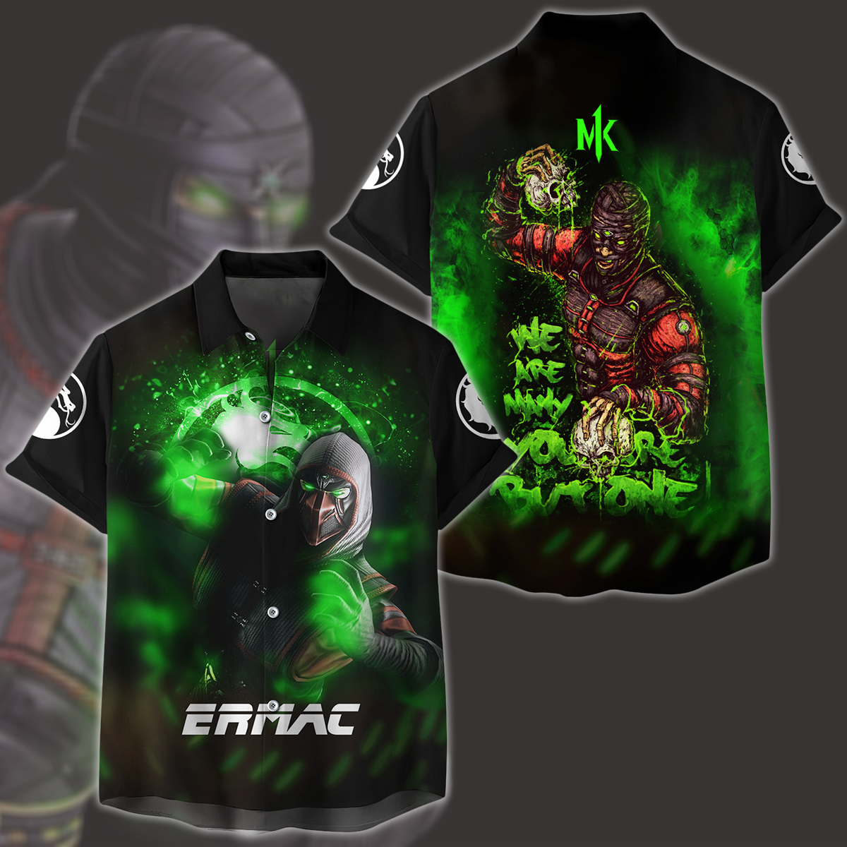 Mortal Kombat Ermac Video Game All Over Printed T-shirt Tank Top Zip Hoodie Pullover Hoodie Hawaiian Shirt Beach Shorts Joggers