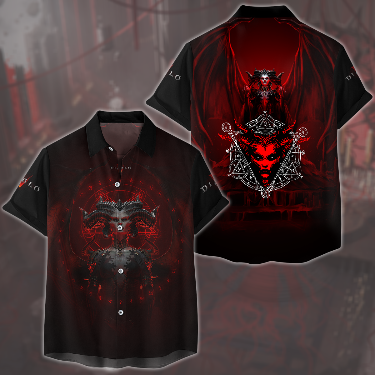 Diablo IV Video Game All Over Printed T-shirt Tank Top Zip Hoodie Pullover Hoodie Hawaiian Shirt Beach Shorts Joggers Hawaiian Shirt S