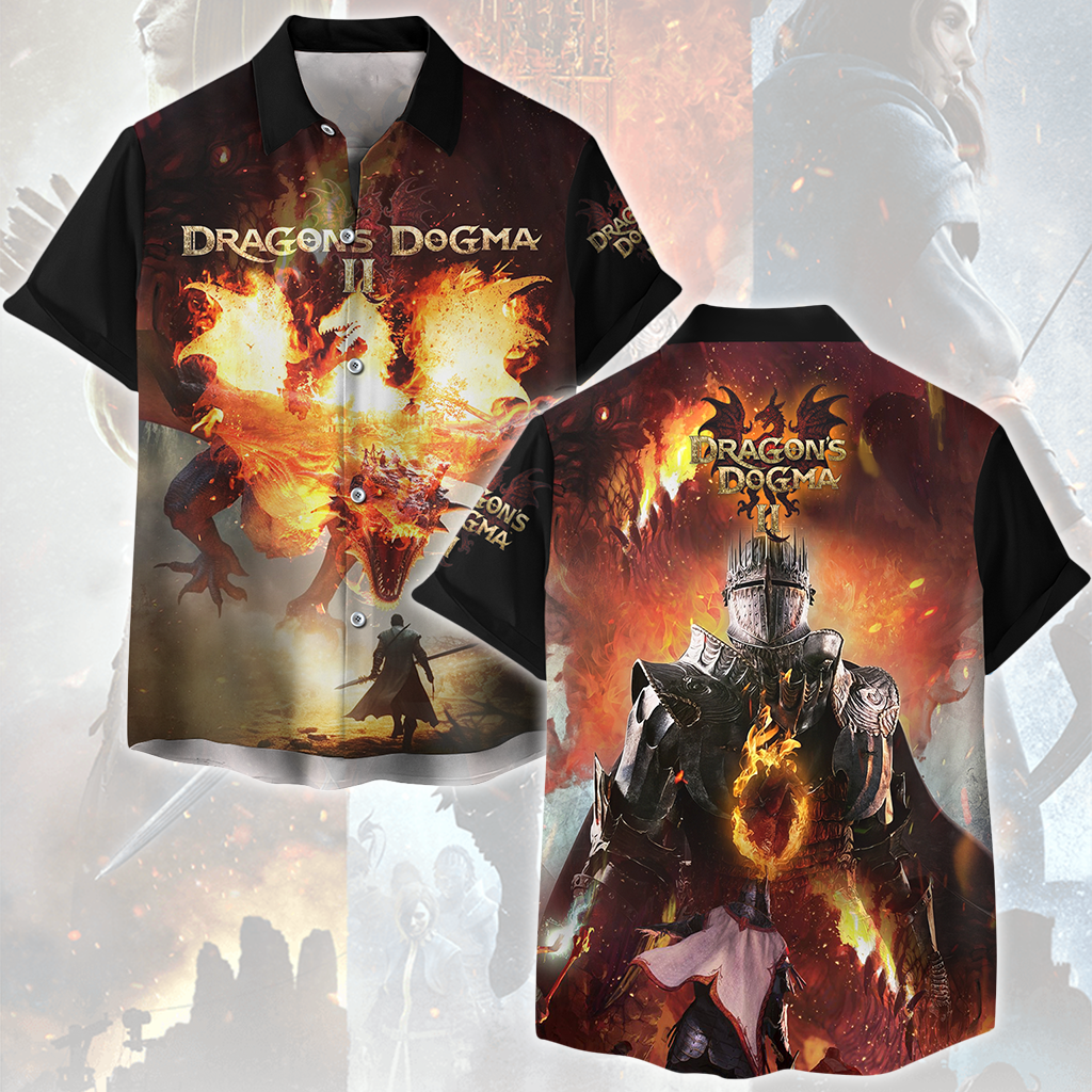 Dragon’s Dogma II Video Game All Over Printed T-shirt Tank Top Zip Hoodie Pullover Hoodie Hawaiian Shirt Beach Shorts Joggers Hawaiian Shirt S