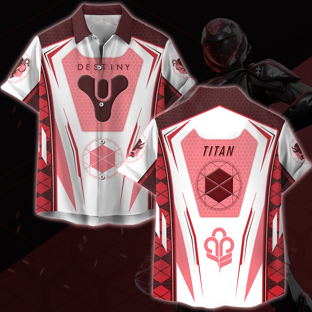 Destiny Titan Video Game All Over Printed T-shirt Tank Top Zip Hoodie Pullover Hoodie Hawaiian Shirt Beach Shorts Joggers Hawaiian Shirt S
