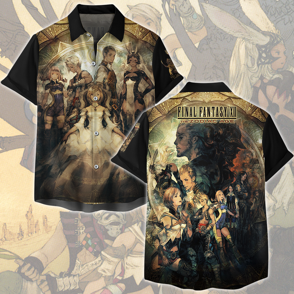 Final Fantasy XII - The Zodiac Age Video Game All Over Printed T-shirt Tank Top Zip Hoodie Pullover Hoodie Hawaiian Shirt Beach Shorts Joggers Hawaiian Shirt S