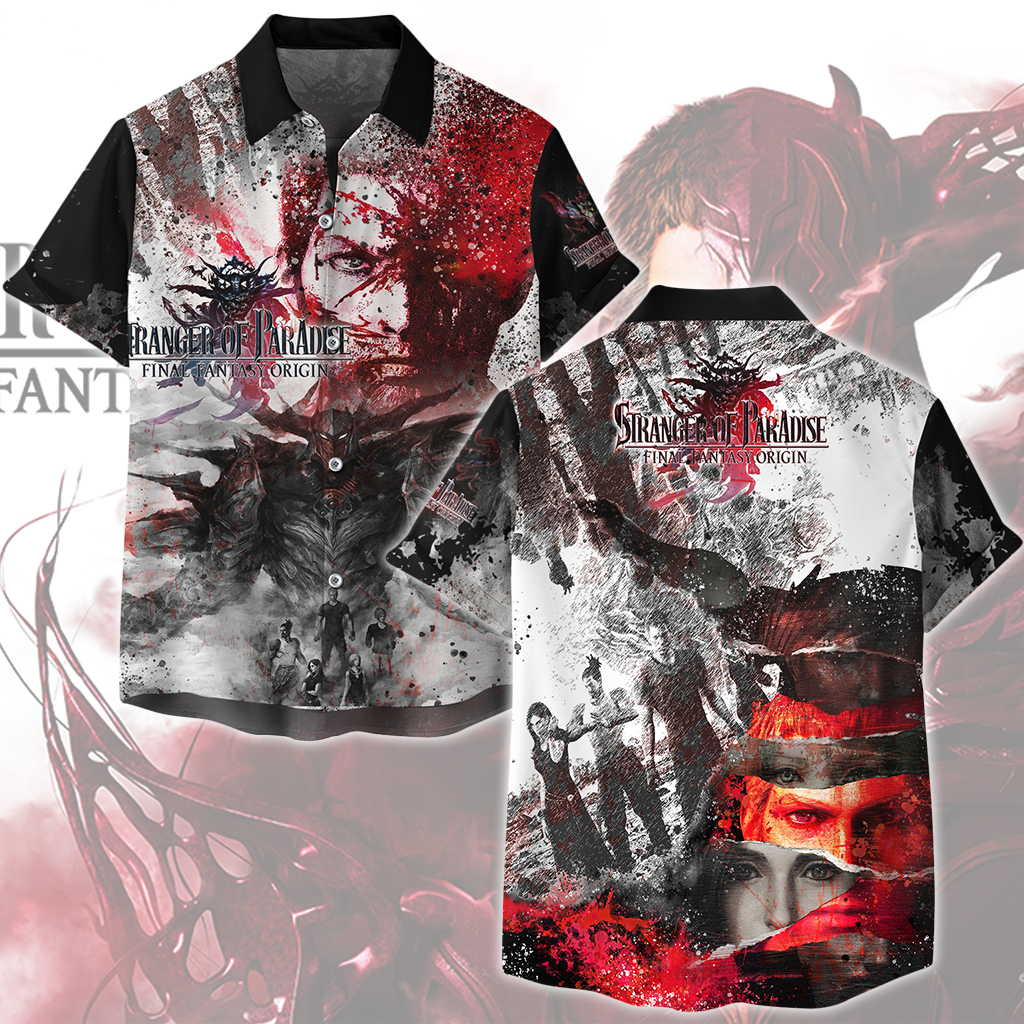 Stranger of Paradise: Final Fantasy Origin Video Game All Over Printed T-shirt Tank Top Zip Hoodie Pullover Hoodie Hawaiian Shirt Beach Shorts Joggers Hawaiian Shirt S