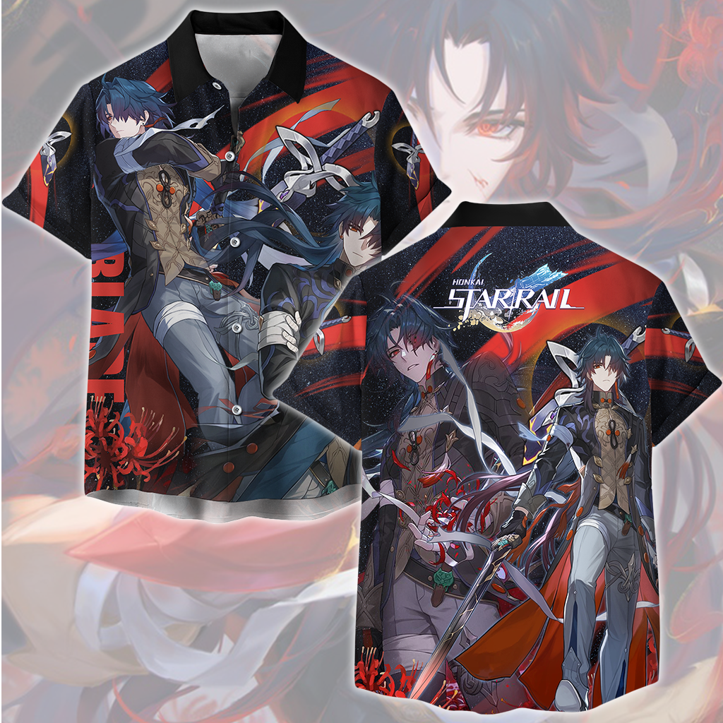 Honkai: Star Rail Blade Video Game All Over Printed T-shirt Tank Top Zip Hoodie Pullover Hoodie Hawaiian Shirt Beach Shorts Joggers Hawaiian Shirt S