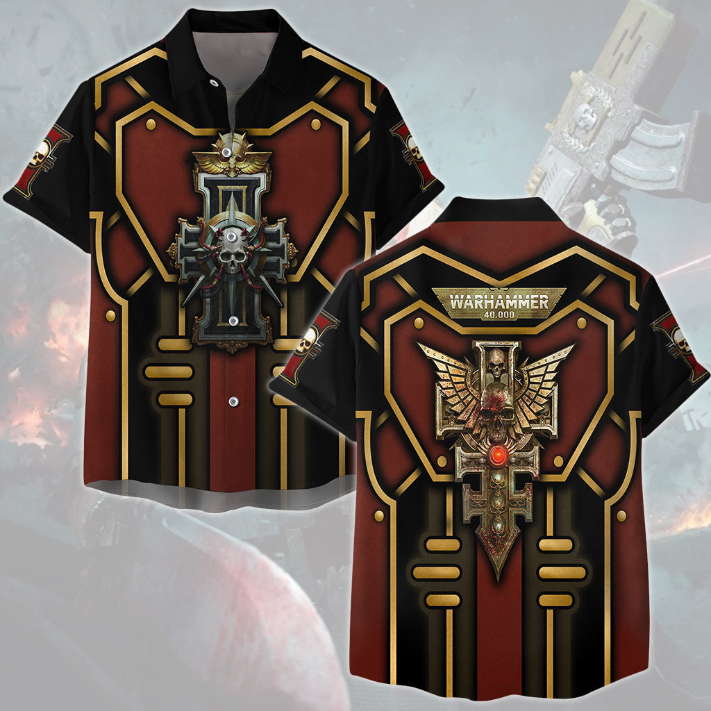 Warhammer 40K Inquisitor Video Game All Over Printed T-shirt Tank Top Zip Hoodie Pullover Hoodie Hawaiian Shirt Beach Shorts Joggers Hawaiian Shirt S