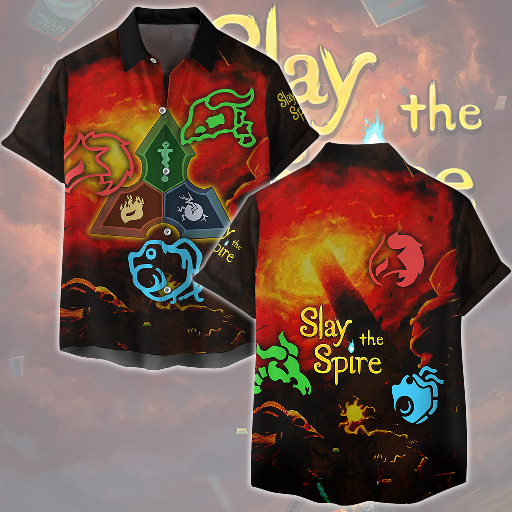 Slay the Spire Video Game All Over Printed T-shirt Tank Top Zip Hoodie Pullover Hoodie Hawaiian Shirt Beach Shorts Joggers Hawaiian Shirt S