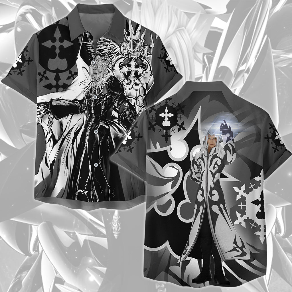 Kingdom Hearts Xemnas Video Game All Over Printed T-shirt Tank Top Zip Hoodie Pullover Hoodie Hawaiian Shirt Beach Shorts Joggers Hawaiian Shirt S