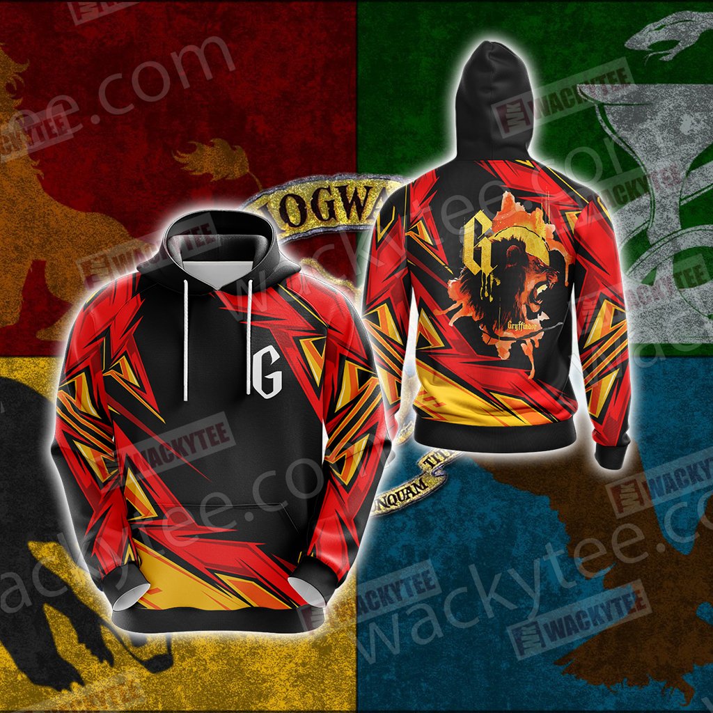 Harry Potter - Gryffindor House Wacky Style Unisex 3D T-shirt Hoodie S