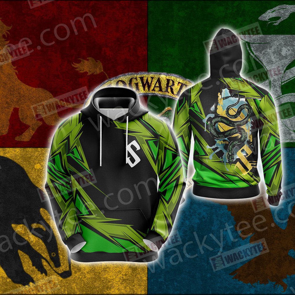 Harry Potter - Slytherin House Wacky Style Unisex 3D T-shirt Hoodie S