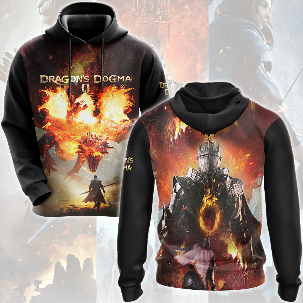 Dragon’s Dogma II Video Game All Over Printed T-shirt Tank Top Zip Hoodie Pullover Hoodie Hawaiian Shirt Beach Shorts Joggers Hoodie S
