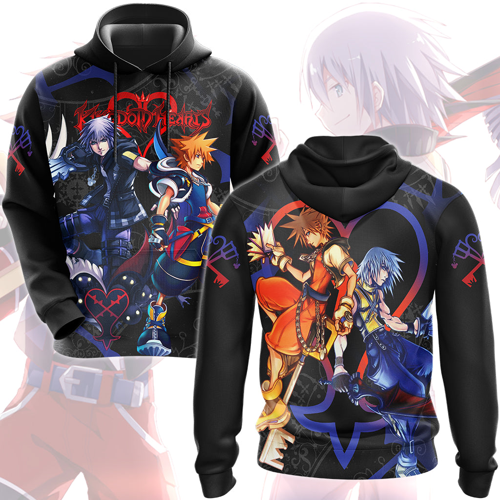 Kingdom Hearts Sora and Riku Video Game All Over Printed T-shirt Tank Top Zip Hoodie Pullover Hoodie Hawaiian Shirt Beach Shorts Joggers Hoodie S