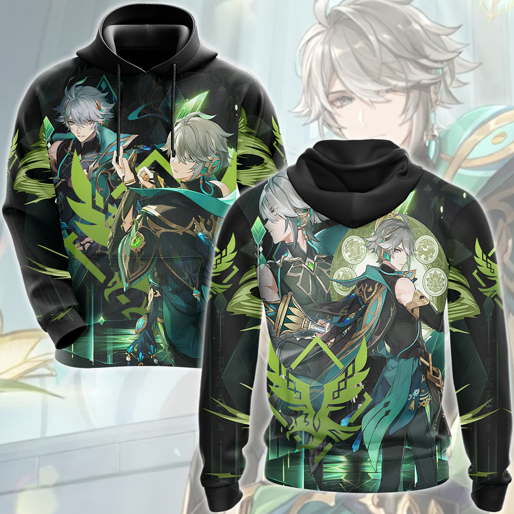 Genshin Impact Alhaitham Video Game All Over Printed T-shirt Tank Top Zip Hoodie Pullover Hoodie Hawaiian Shirt Beach Shorts Joggers Hoodie S