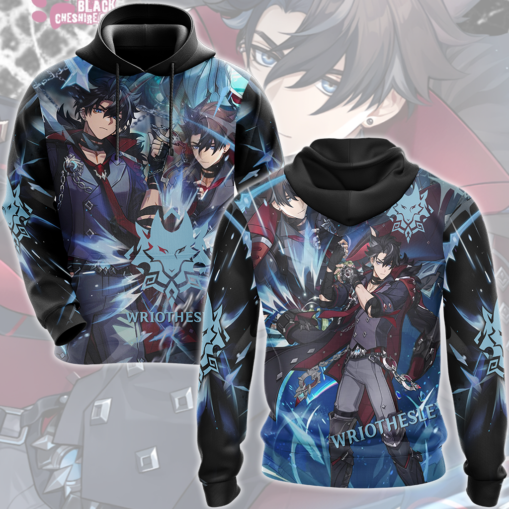 Genshin Impact Wriothesley Video Game All Over Printed T-shirt Tank Top Zip Hoodie Pullover Hoodie Hawaiian Shirt Beach Shorts Joggers Hoodie S