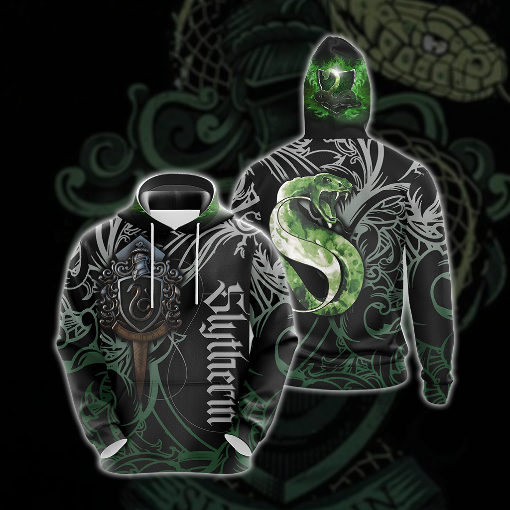 The Hogwarts Castle Slytherin Harry Potter Unisex 3D T-shirt Hoodie S
