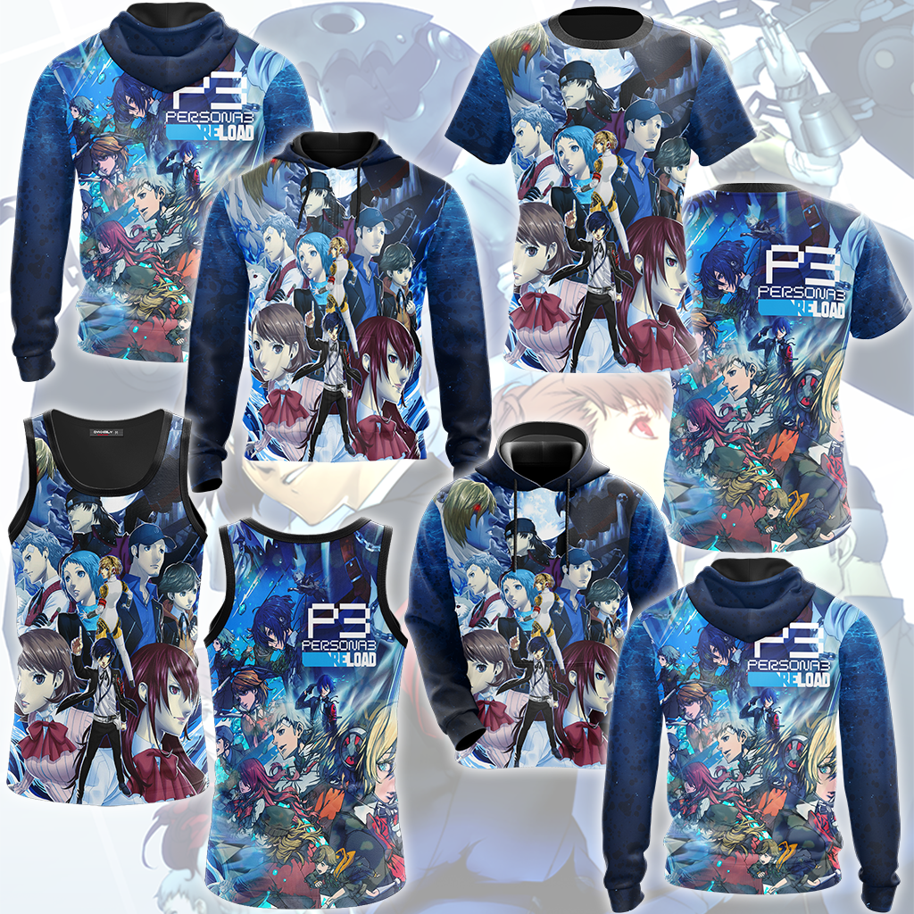 Persona 3 Reload Video Game All Over Printed T-shirt Tank Top Zip Hoodie Pullover Hoodie Hawaiian Shirt Beach Shorts Joggers