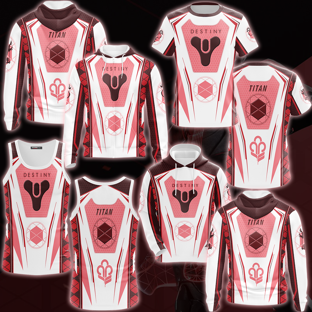 Destiny Titan Video Game All Over Printed T-shirt Tank Top Zip Hoodie Pullover Hoodie Hawaiian Shirt Beach Shorts Joggers