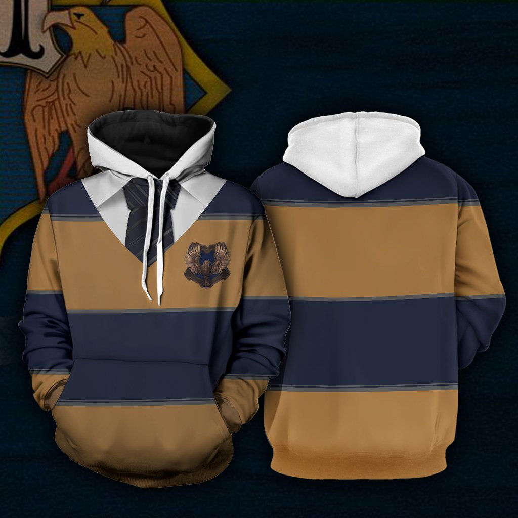 Striped Ravenclaw Harry Potter New Unisex 3D T-shirt Hoodie S