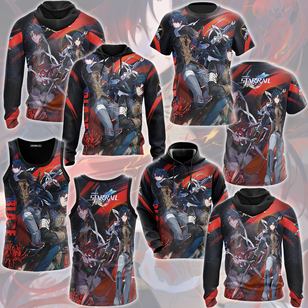 Honkai: Star Rail Blade Video Game All Over Printed T-shirt Tank Top Zip Hoodie Pullover Hoodie Hawaiian Shirt Beach Shorts Joggers
