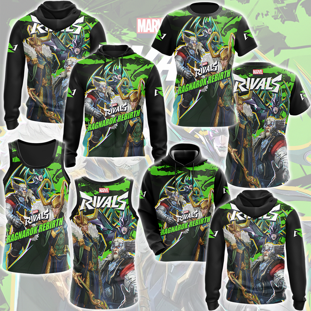 Marvel Rivals - Ragnarok Rebirth Video Game All Over Printed T-shirt Tank Top Zip Hoodie Pullover Hoodie Hawaiian Shirt Beach Shorts Joggers