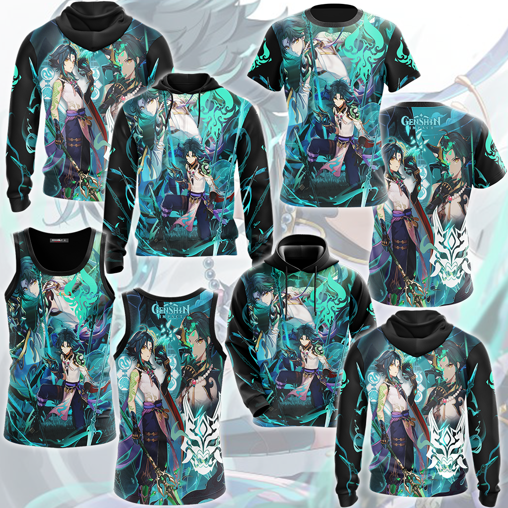 Genshin Impact Xiao Video Game All Over Printed T-shirt Tank Top Zip Hoodie Pullover Hoodie Hawaiian Shirt Beach Shorts Joggers