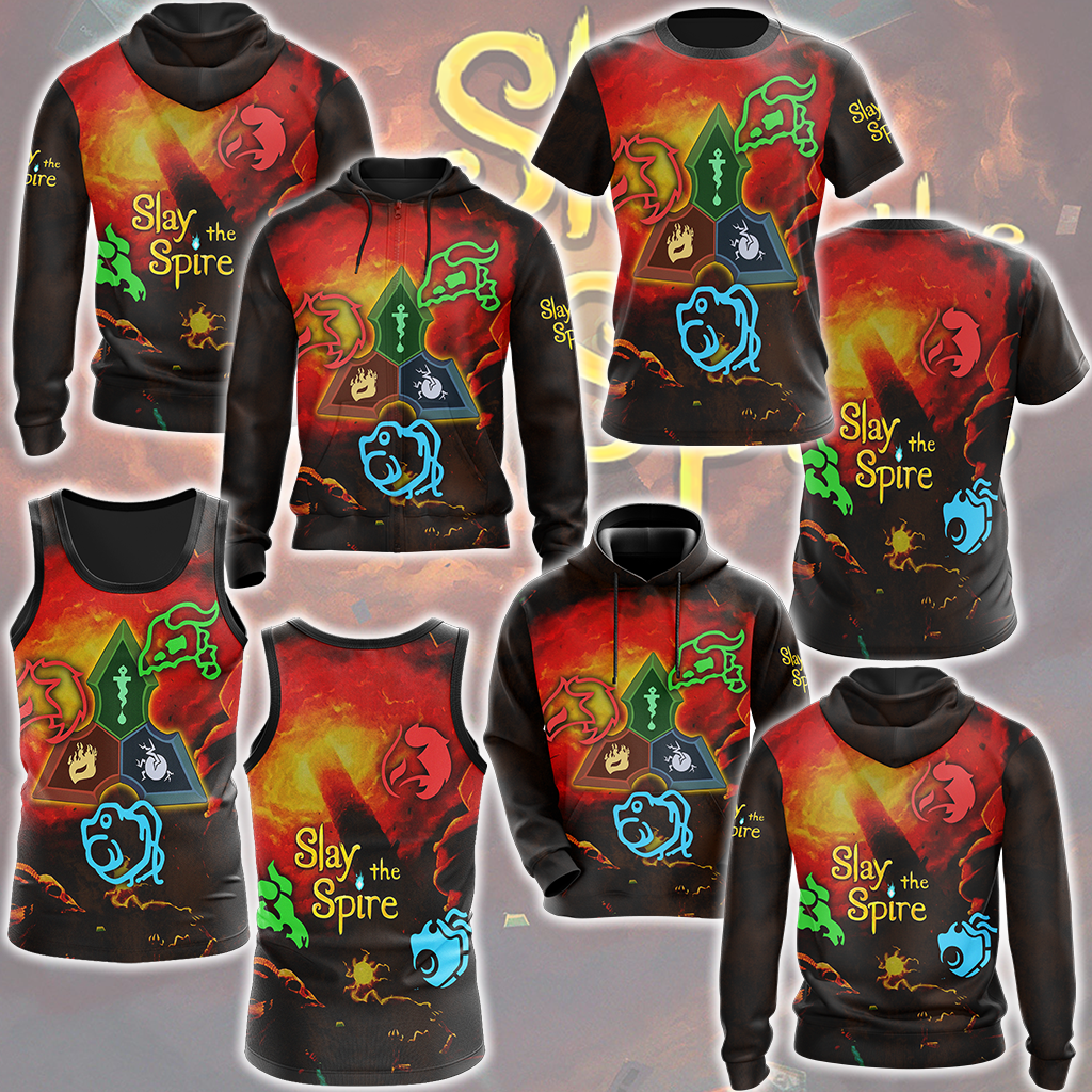 Slay the Spire Video Game All Over Printed T-shirt Tank Top Zip Hoodie Pullover Hoodie Hawaiian Shirt Beach Shorts Joggers