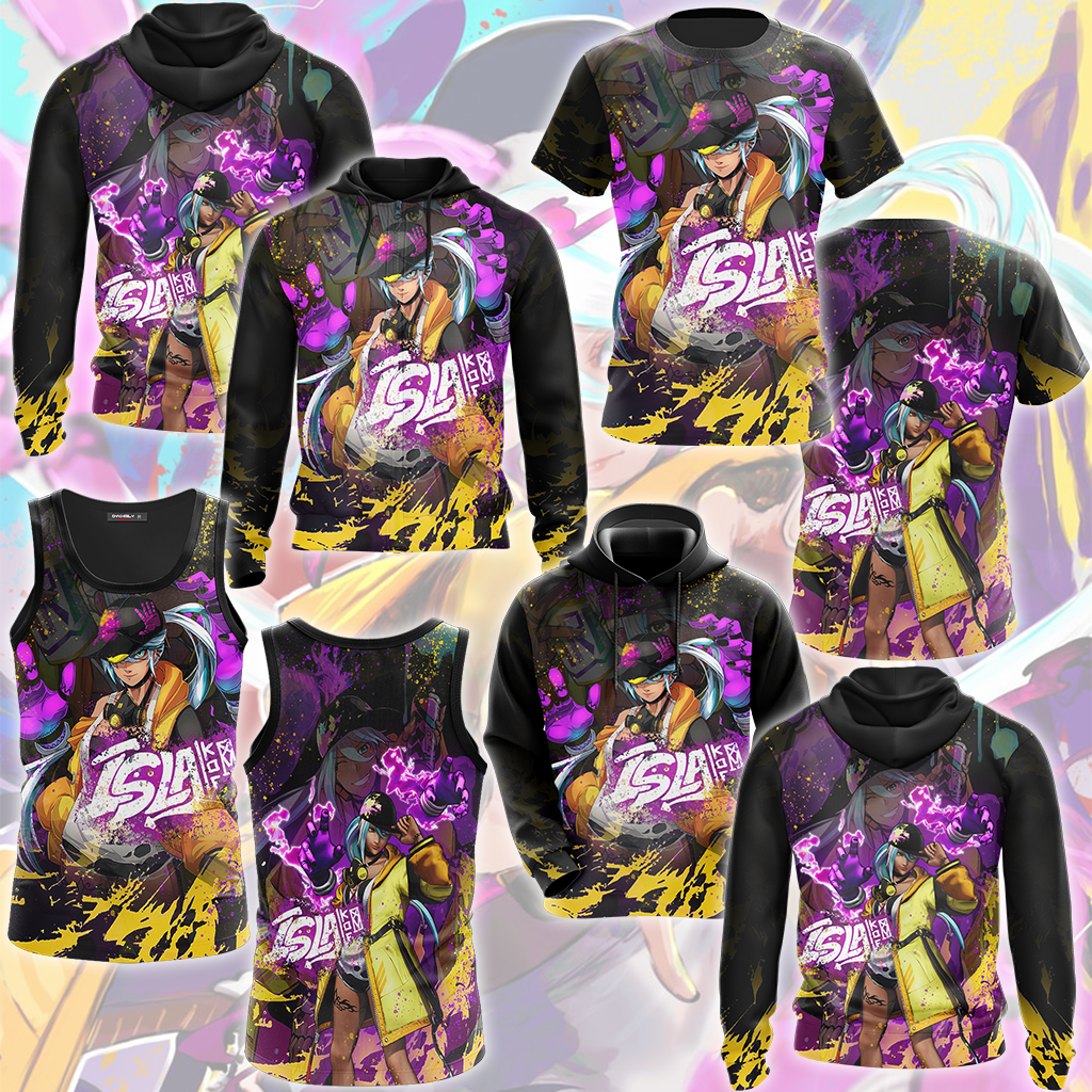 The King of Fighters XV Isla of Rubicon Video Game All Over Printed T-shirt Tank Top Zip Hoodie Pullover Hoodie Hawaiian Shirt Beach Shorts Joggers