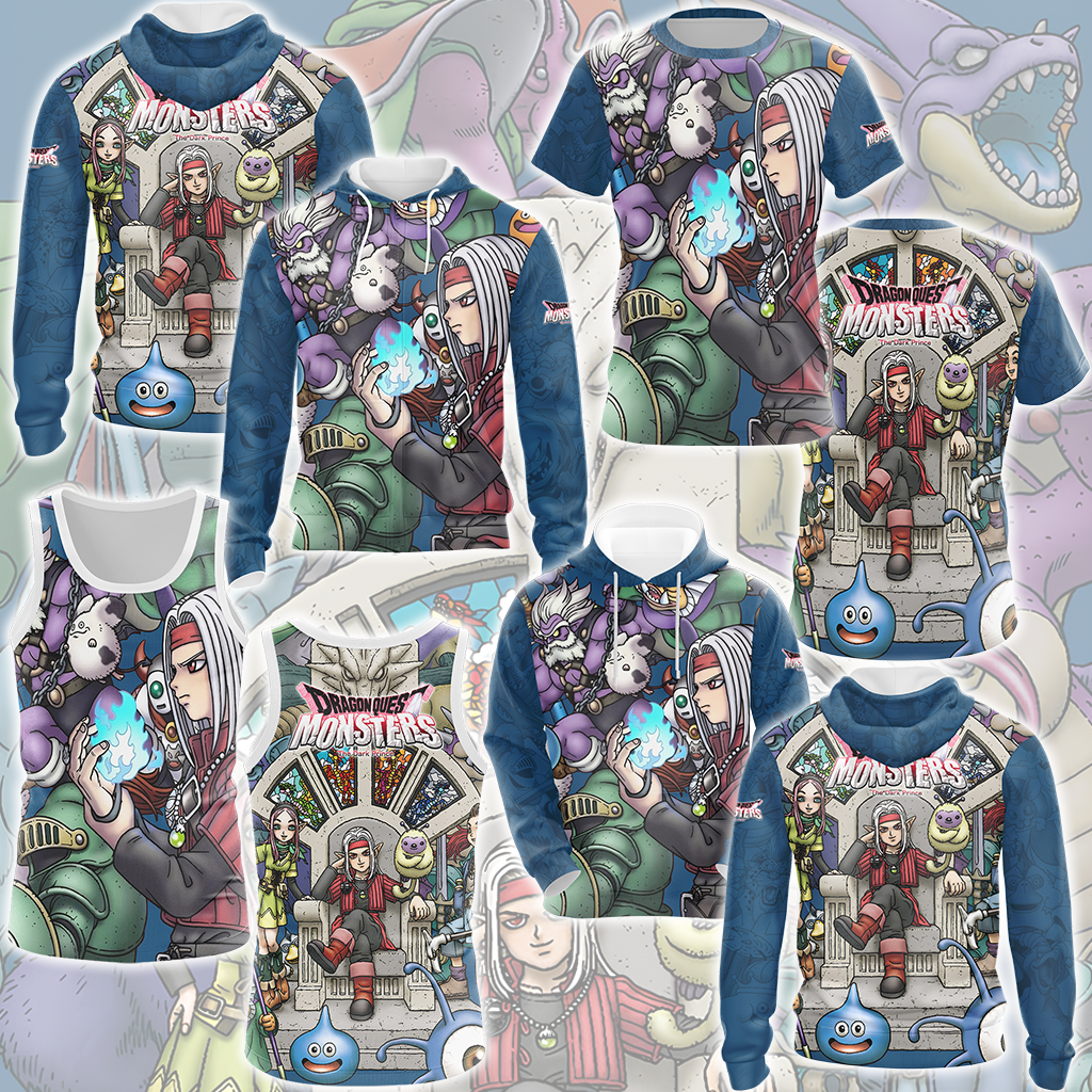 Dragon Quest Monsters Video Game All Over Printed T-shirt Tank Top Zip Hoodie Pullover Hoodie Hawaiian Shirt Beach Shorts Joggers