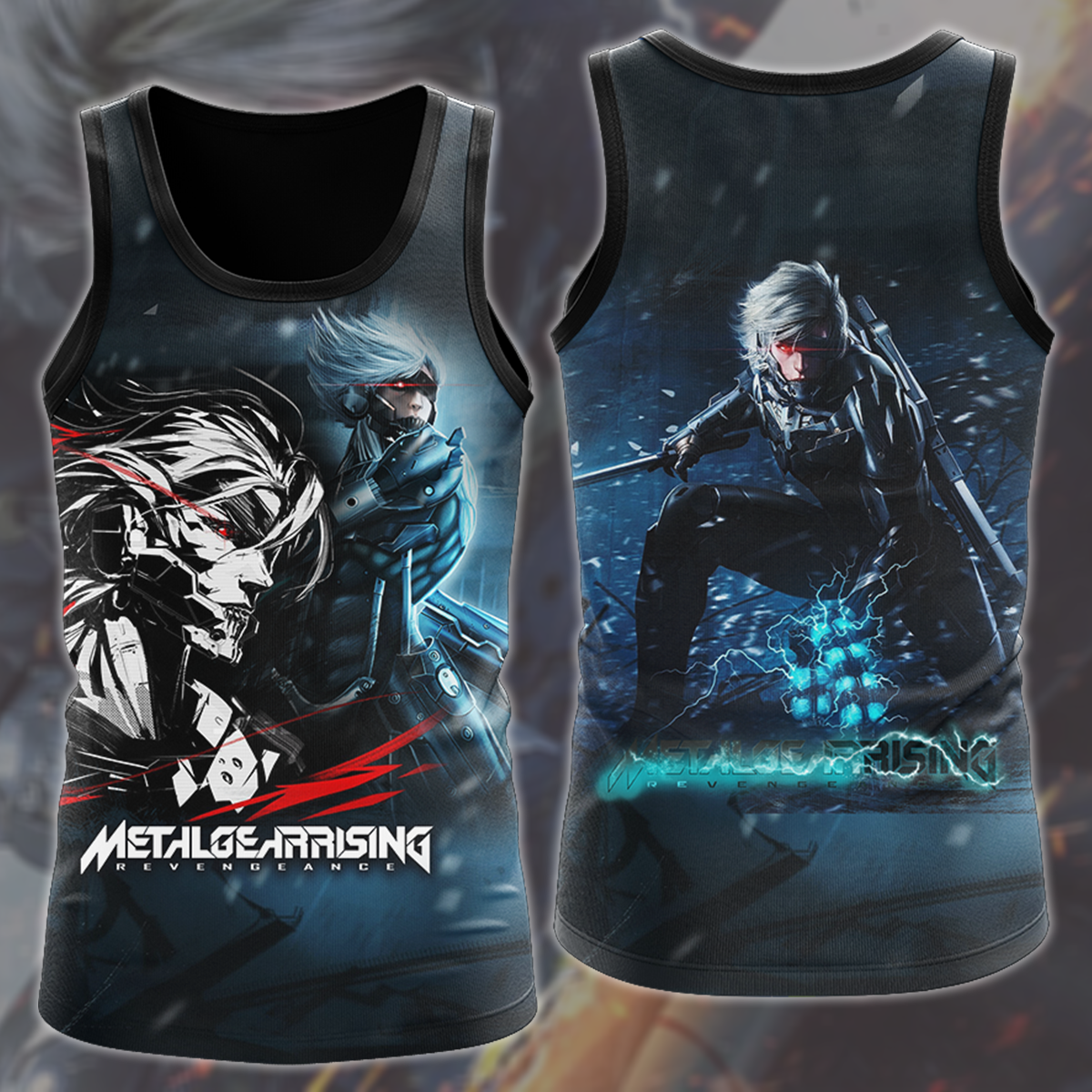 Metal Gear Rising: Revengeance Video Game All Over Printed T-shirt Tank Top Zip Hoodie Pullover Hoodie Hawaiian Shirt Beach Shorts Joggers Tank Top S