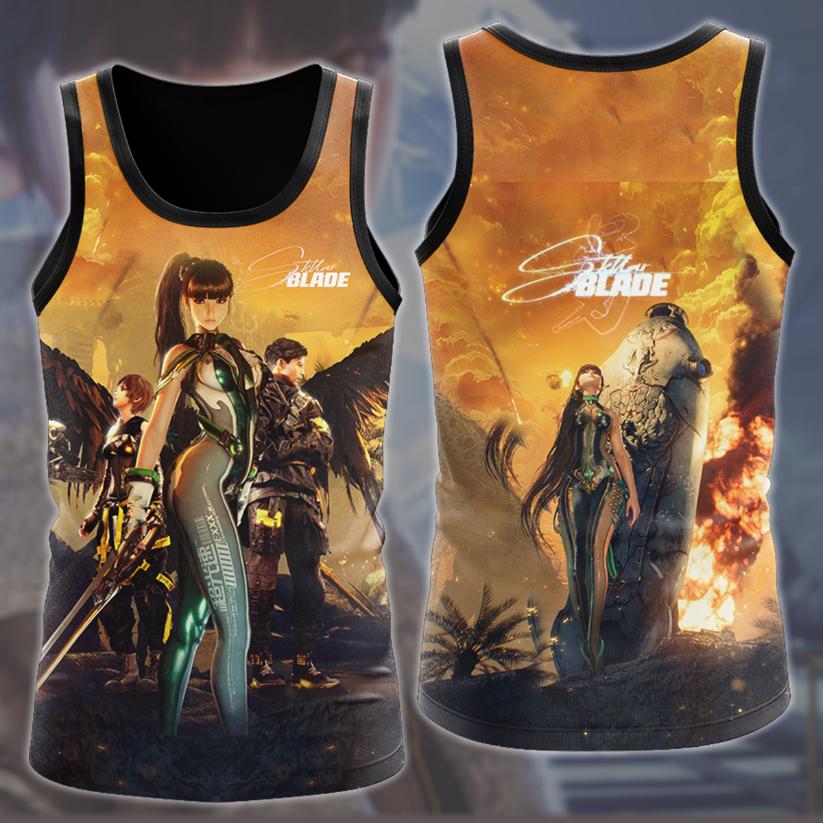 Stellar Blade Video Game All Over Printed T-shirt Tank Top Zip Hoodie Pullover Hoodie Hawaiian Shirt Beach Shorts Joggers Tank Top S