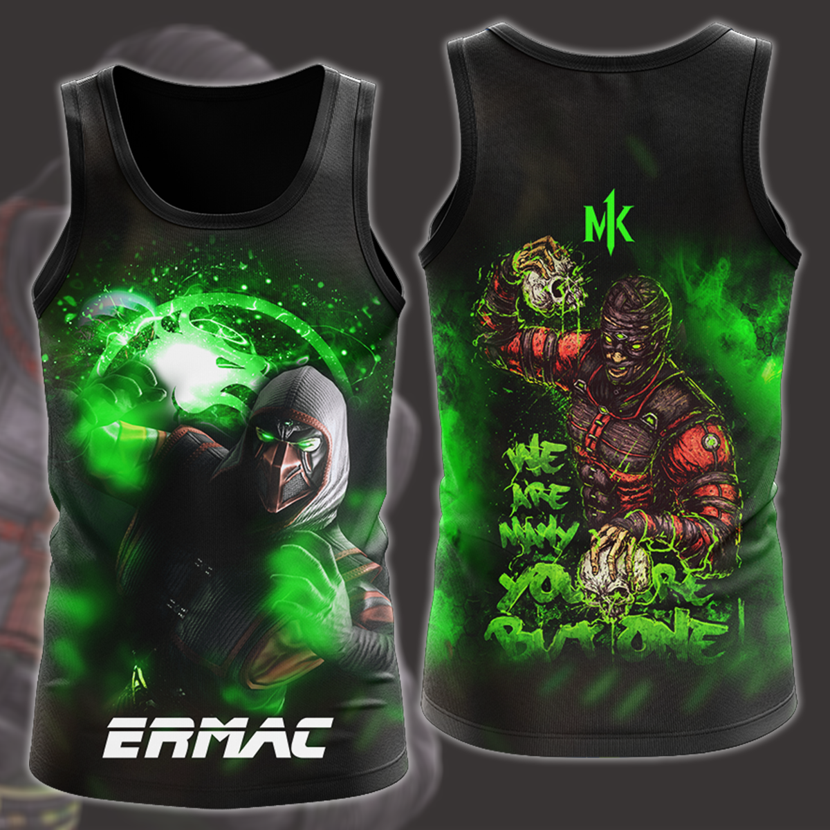 Mortal Kombat Ermac Video Game All Over Printed T-shirt Tank Top Zip Hoodie Pullover Hoodie Hawaiian Shirt Beach Shorts Joggers